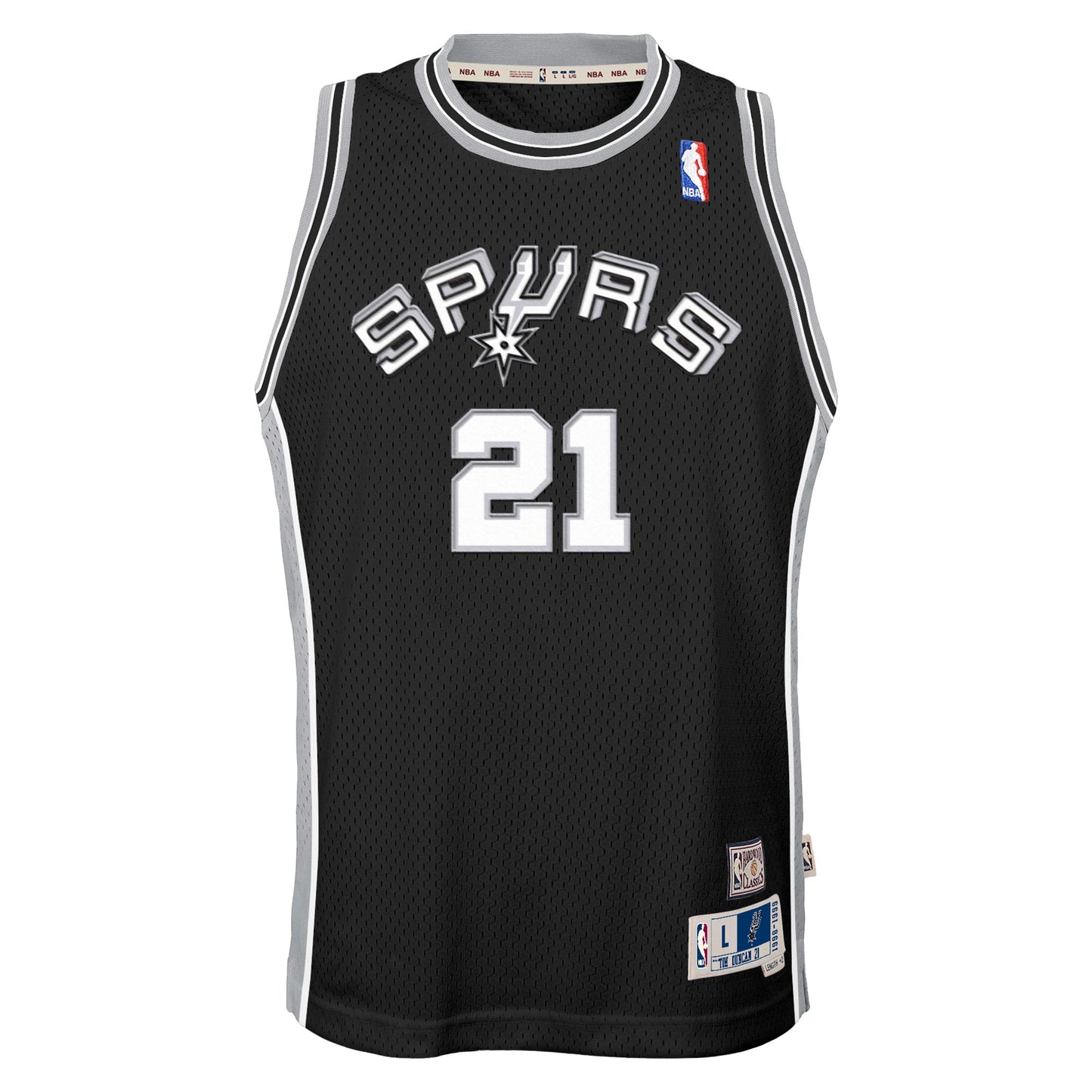Tim Duncan San Antonio Spurs 1998-99 Hardwood Classics Swingman Road Jersey - Black - Youth
