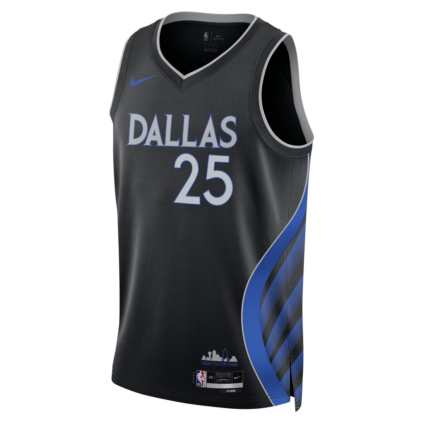 P.J. Washington Jr. Dallas Mavericks 2025/26 City Edition Swingman Jersey - Black - Unisex