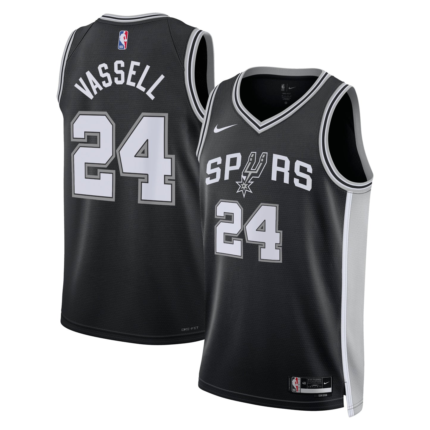Devin Vassell San Antonio Spurs Icon Edition Swingman Jersey - Black - Unisex