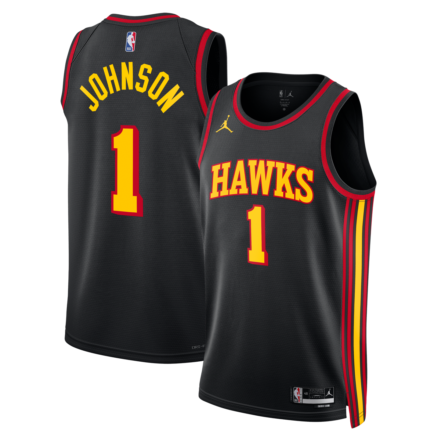 Jalen Johnson Atlanta Hawks Statement Edition Swingman Jersey - Black - Unisex