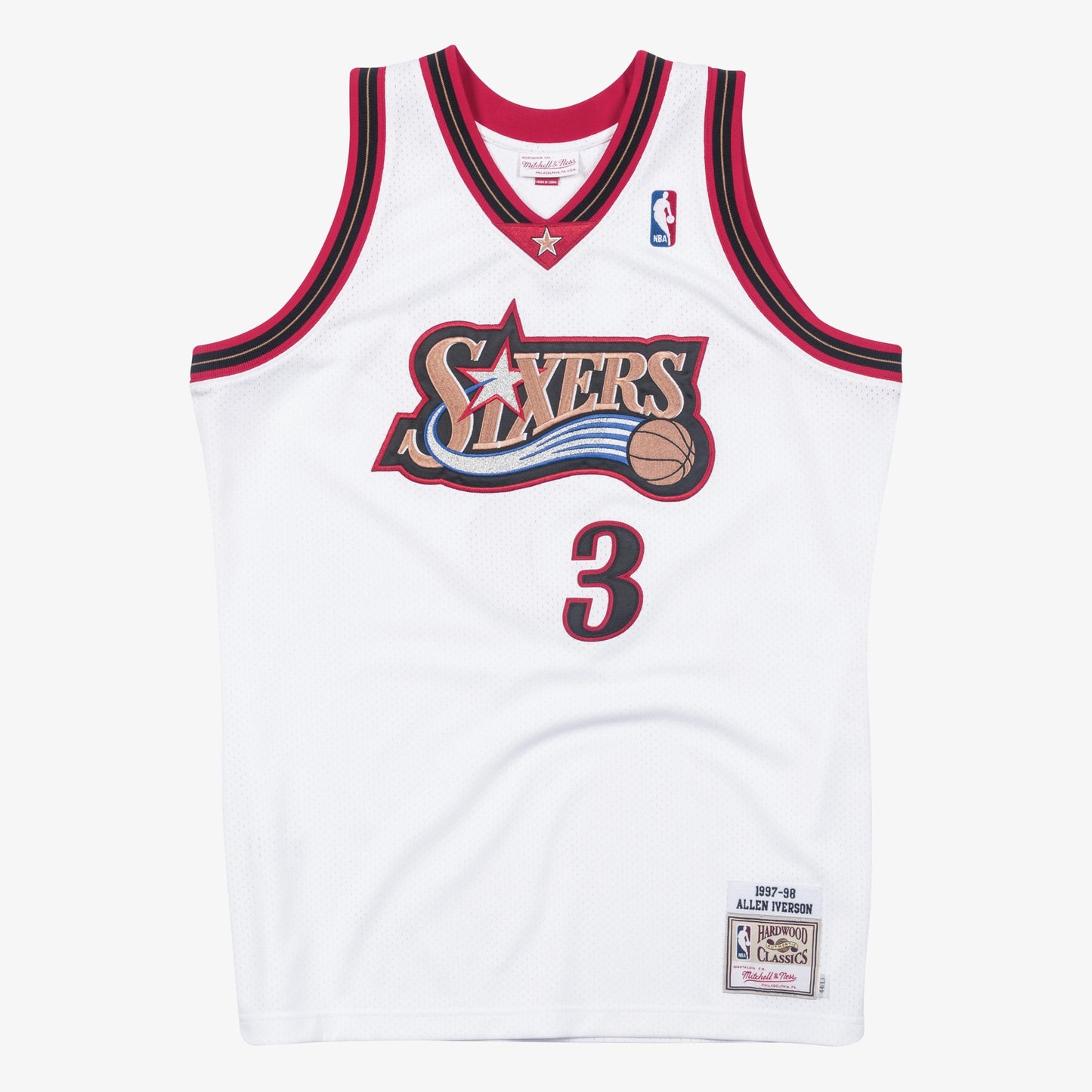 Allen Iverson Philadelphia 76ers 1997 Authentic Jersey - White