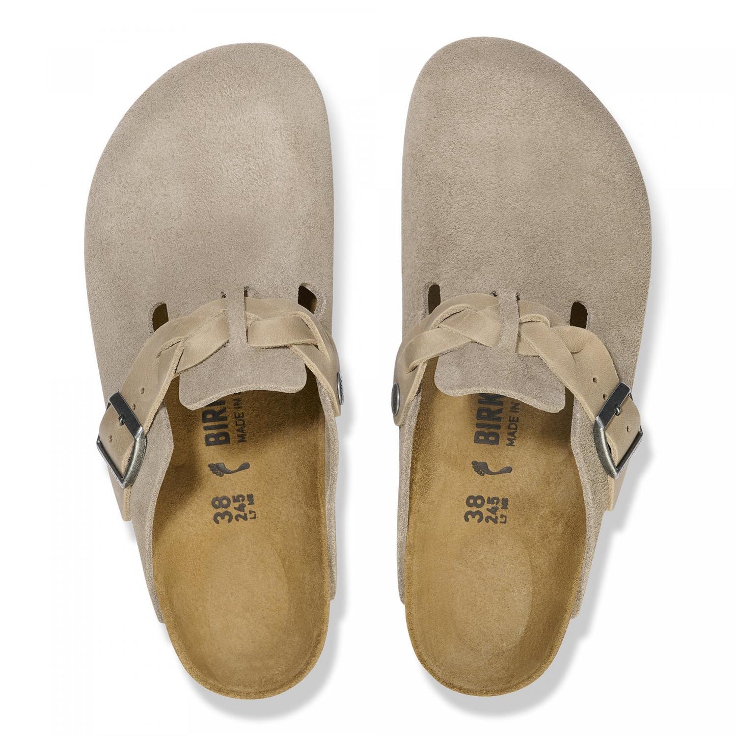 Birkenstock Boston Braided Suede Women's Clogs