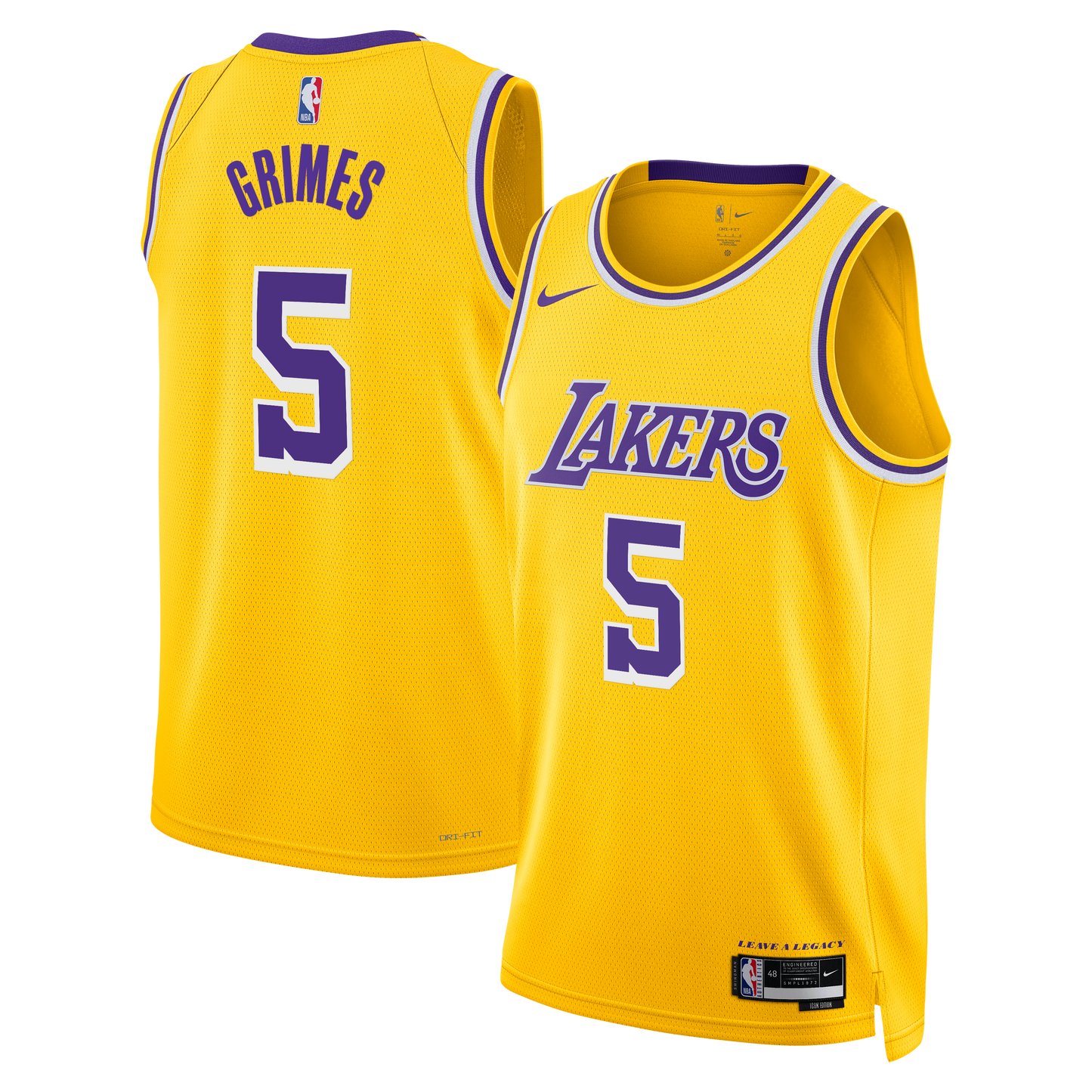 Quentin Grimes Los Angeles Lakers Icon Edition Swingman Jersey - Gold - Unisex