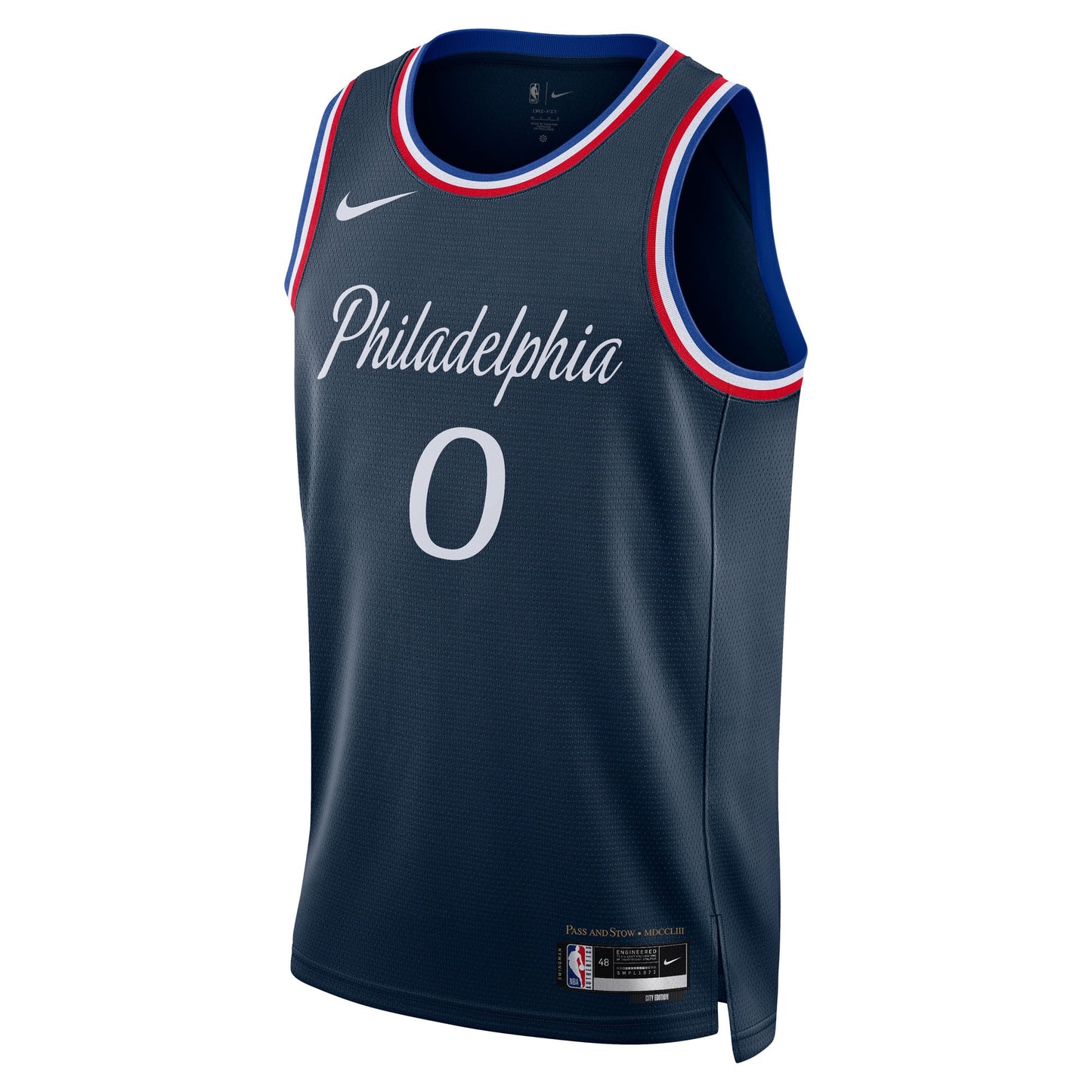 Tyrese Maxey Philadelphia 76ers 2025/26 City Edition Swingman Jersey - Navy - Unisex