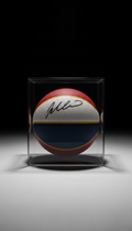 Autographed Basketball With Display Case