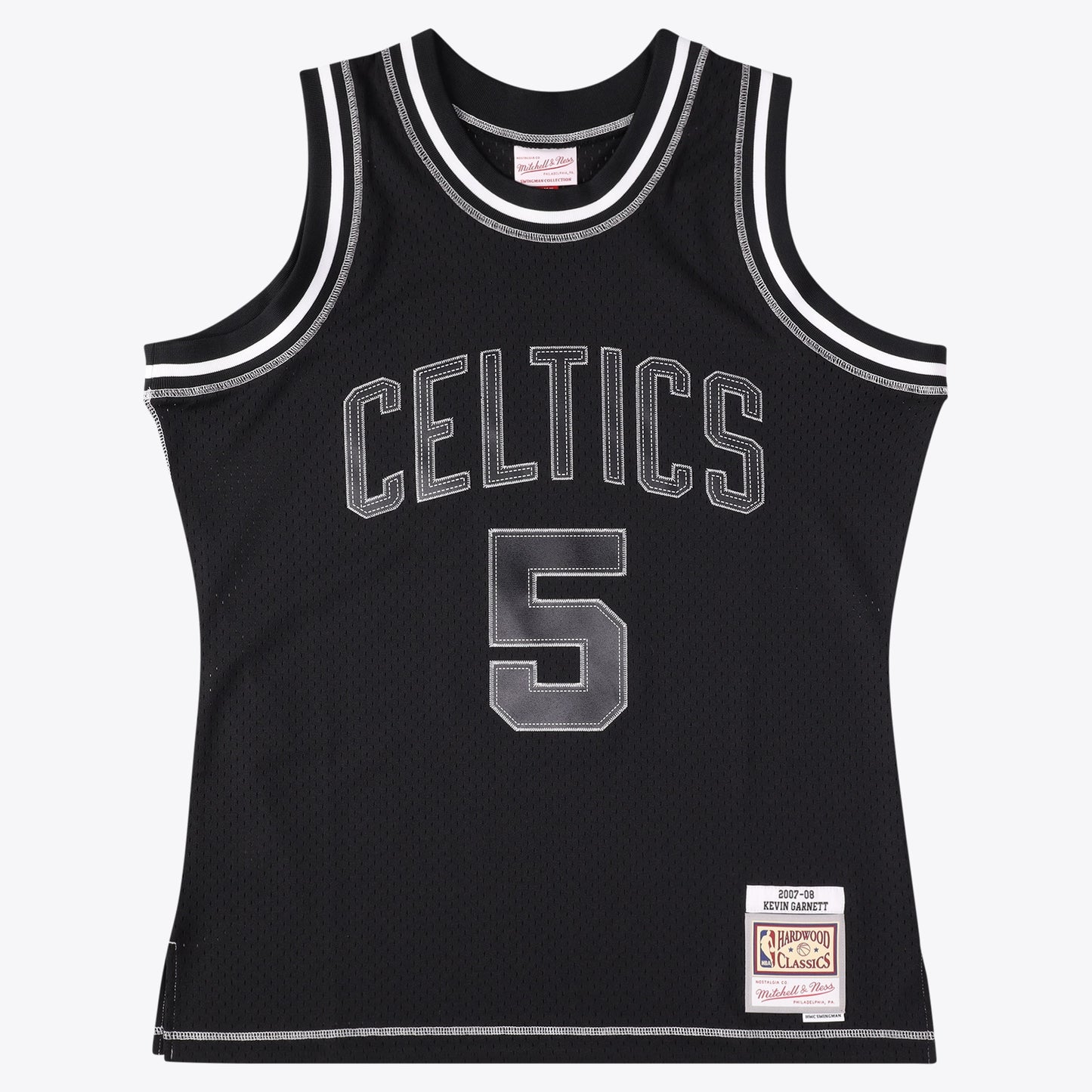 Kevin Garnett Boston Celtics 2007 Contrast 2K Swingman Jersey - Black