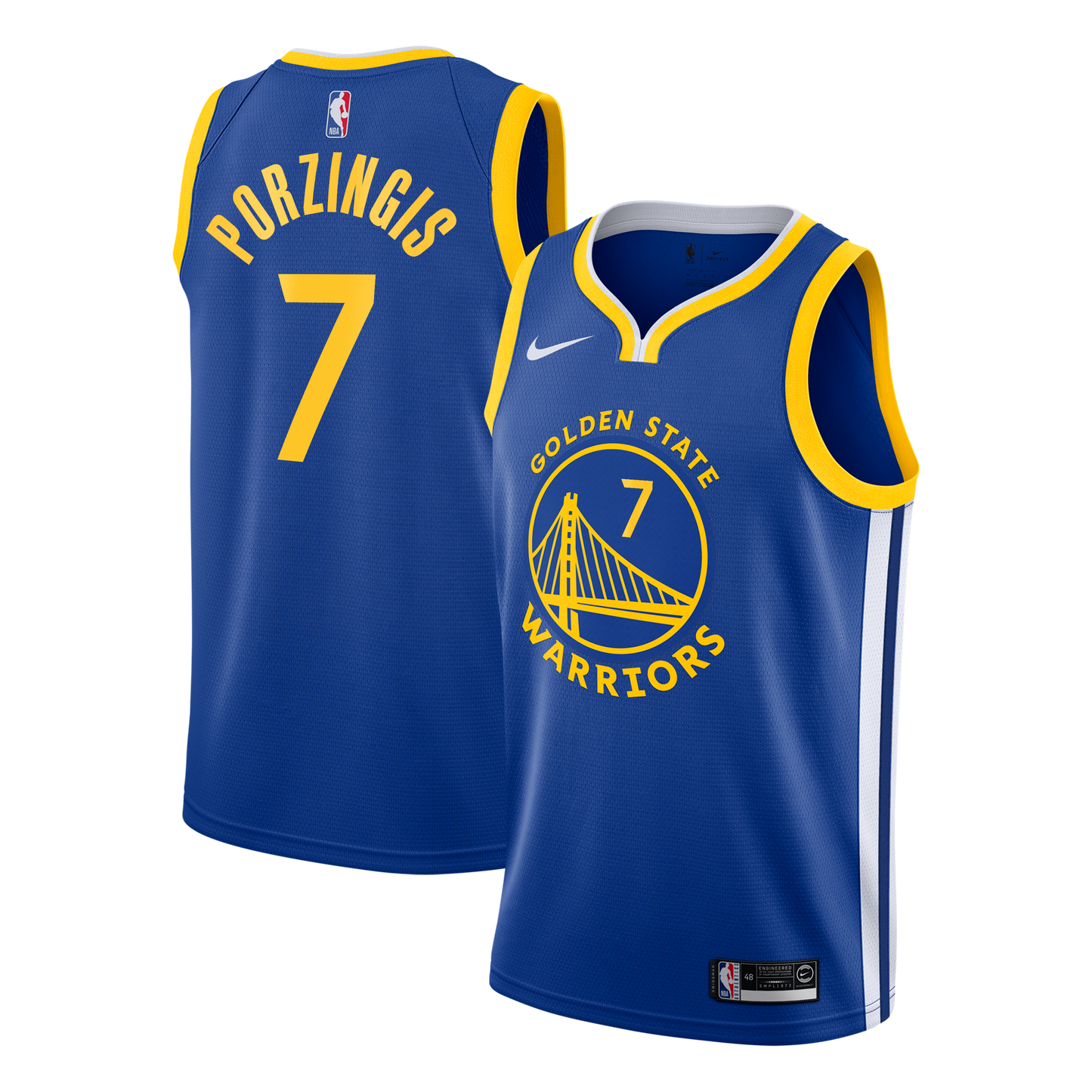 Kristaps Porziņģis Golden State Warriors Icon Edition Swingman Jersey - Royal - Youth