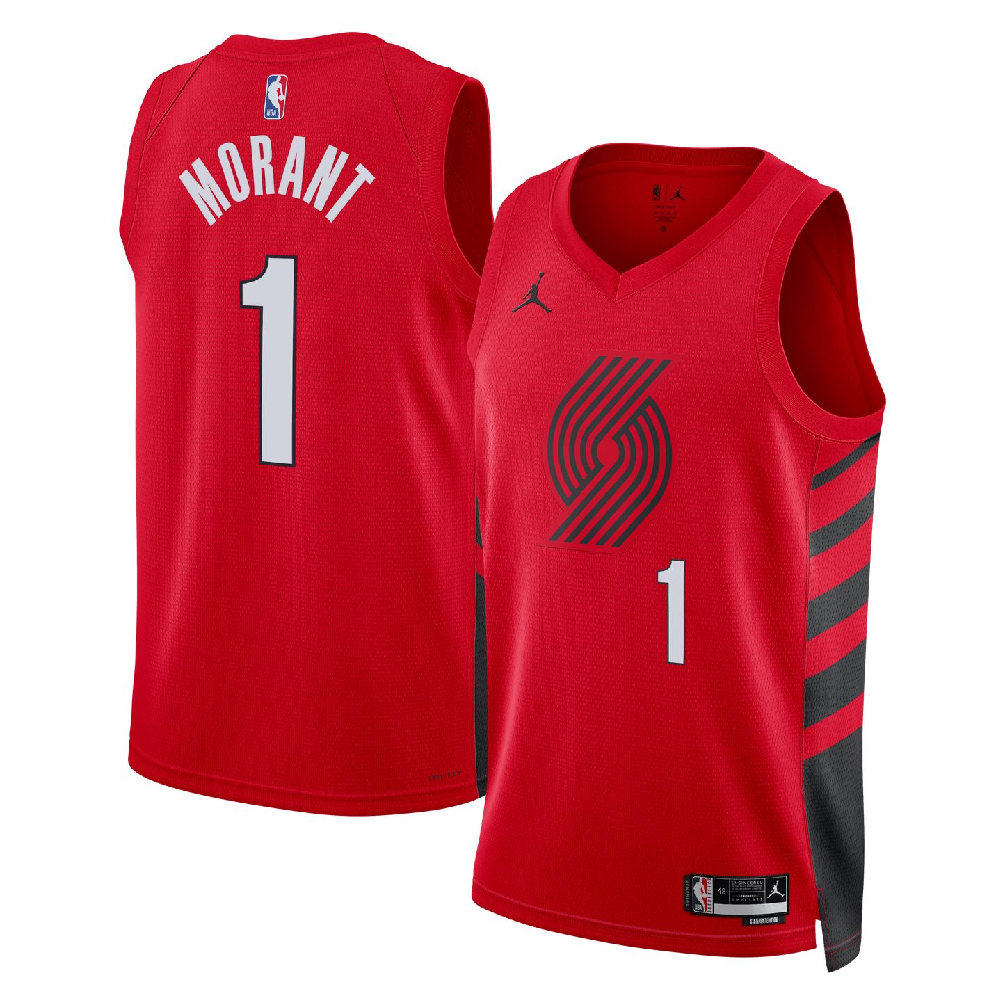 Ja Morant Portland Trail Blazers Statement Edition Swingman Jersey - Red - Unisex