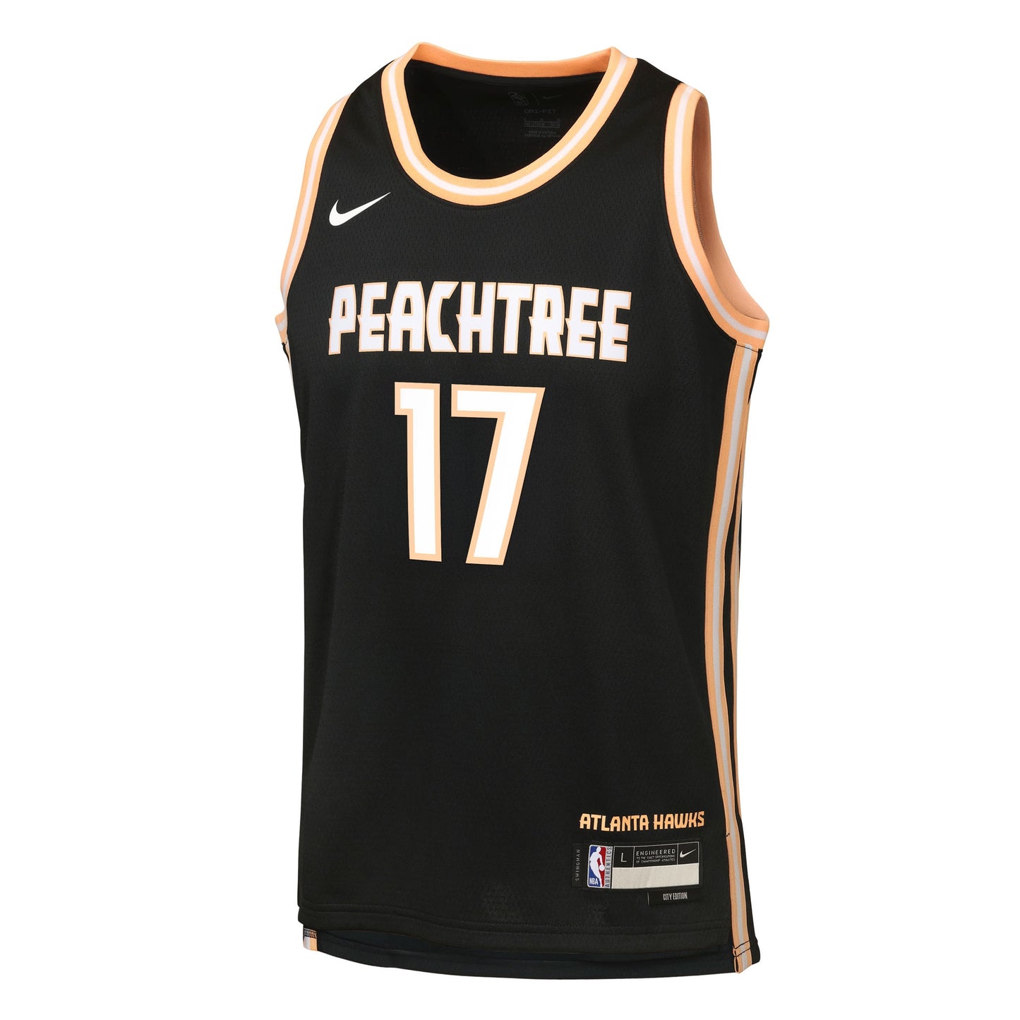 Onyeka Okongwu Atlanta Hawks 2025/26 City Edition Swingman Jersey - Black - Youth