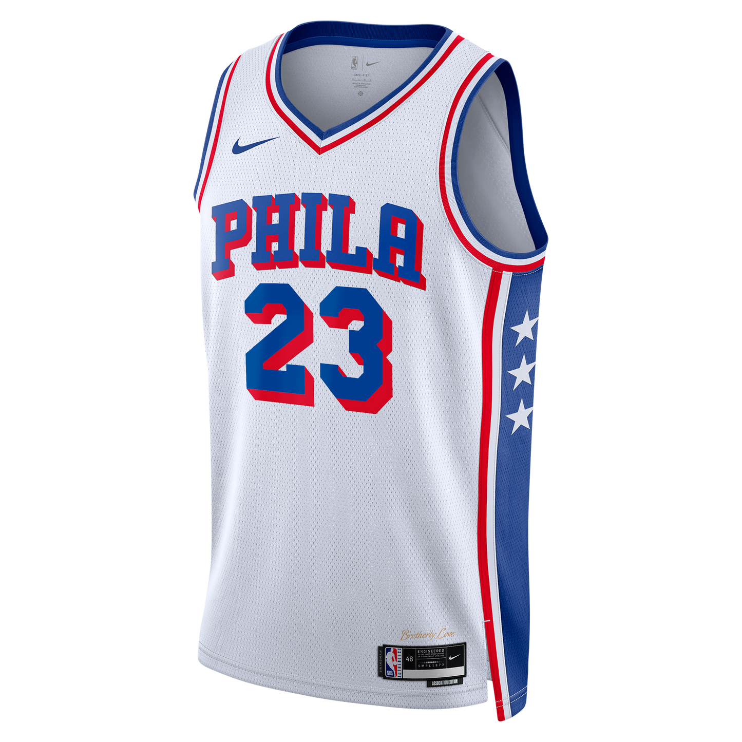 LeBron James Philadelphia 76ers Association Edition Swingman Jersey - White - Unisex