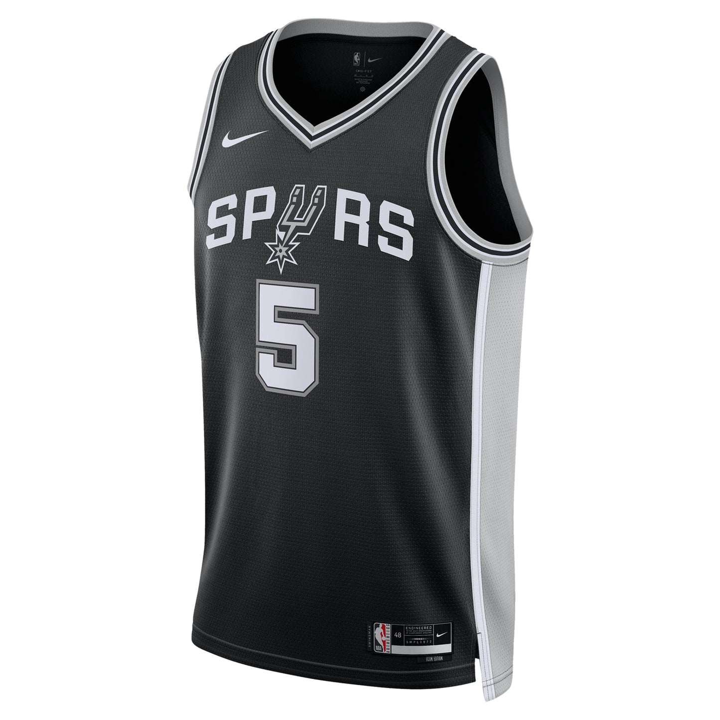 Stephon Castle San Antonio Spurs Swingman Icon Jersey - Black - Unisex
