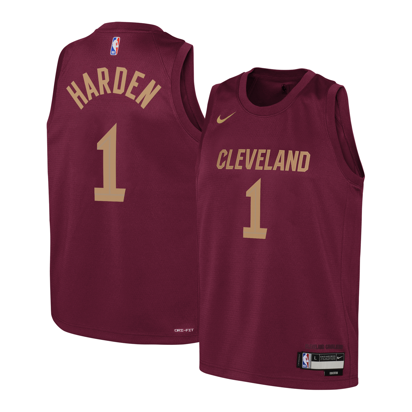 James Harden Cleveland Cavaliers Icon Edition Swingman Jersey - Wine - Youth