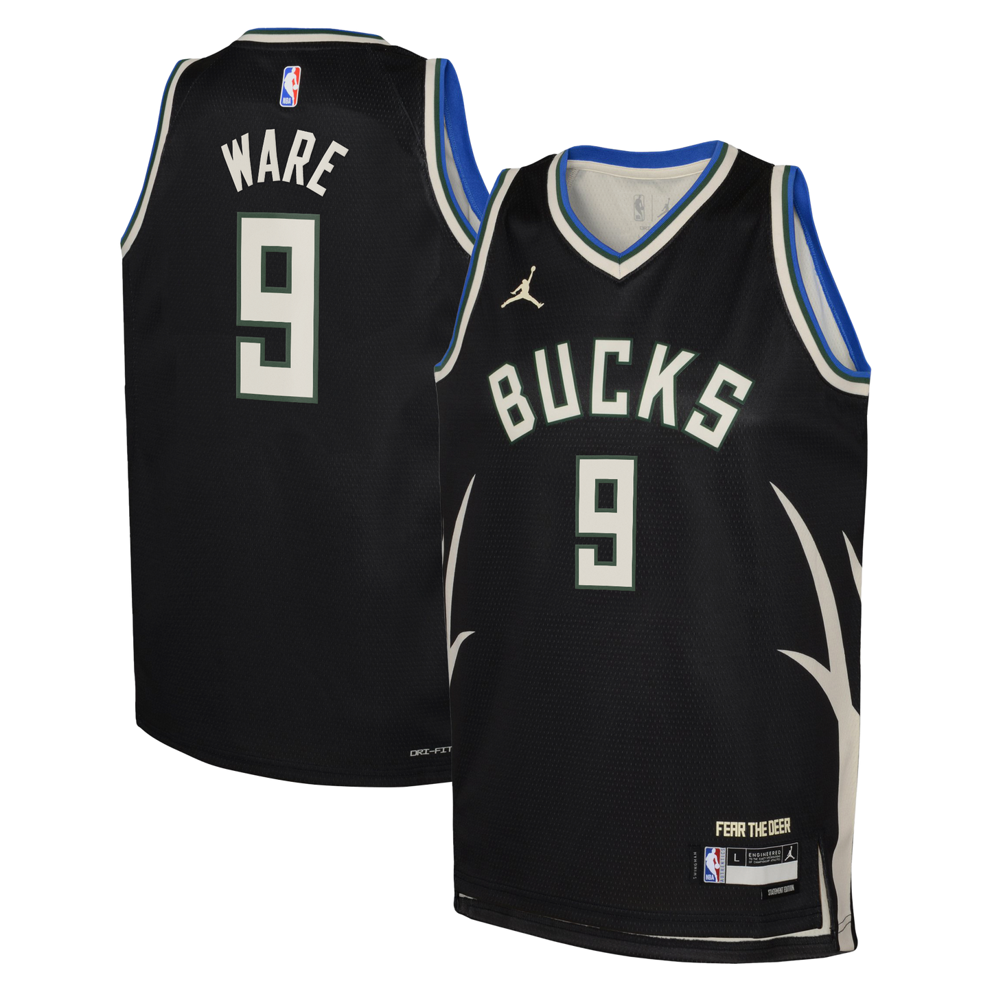 Kel'el Ware Milwaukee Bucks Statement Edition Swingman Jersey - Hunter Green - Youth