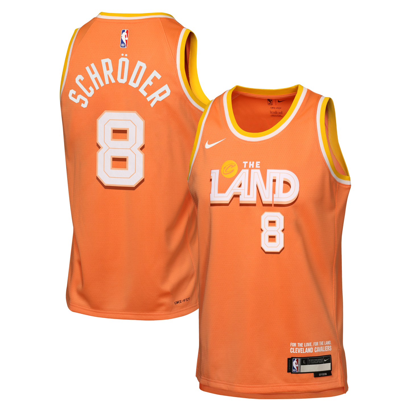 Dennis Schröder Cleveland Cavaliers 2025/26 City Edition Swingman Jersey - Orange - Youth