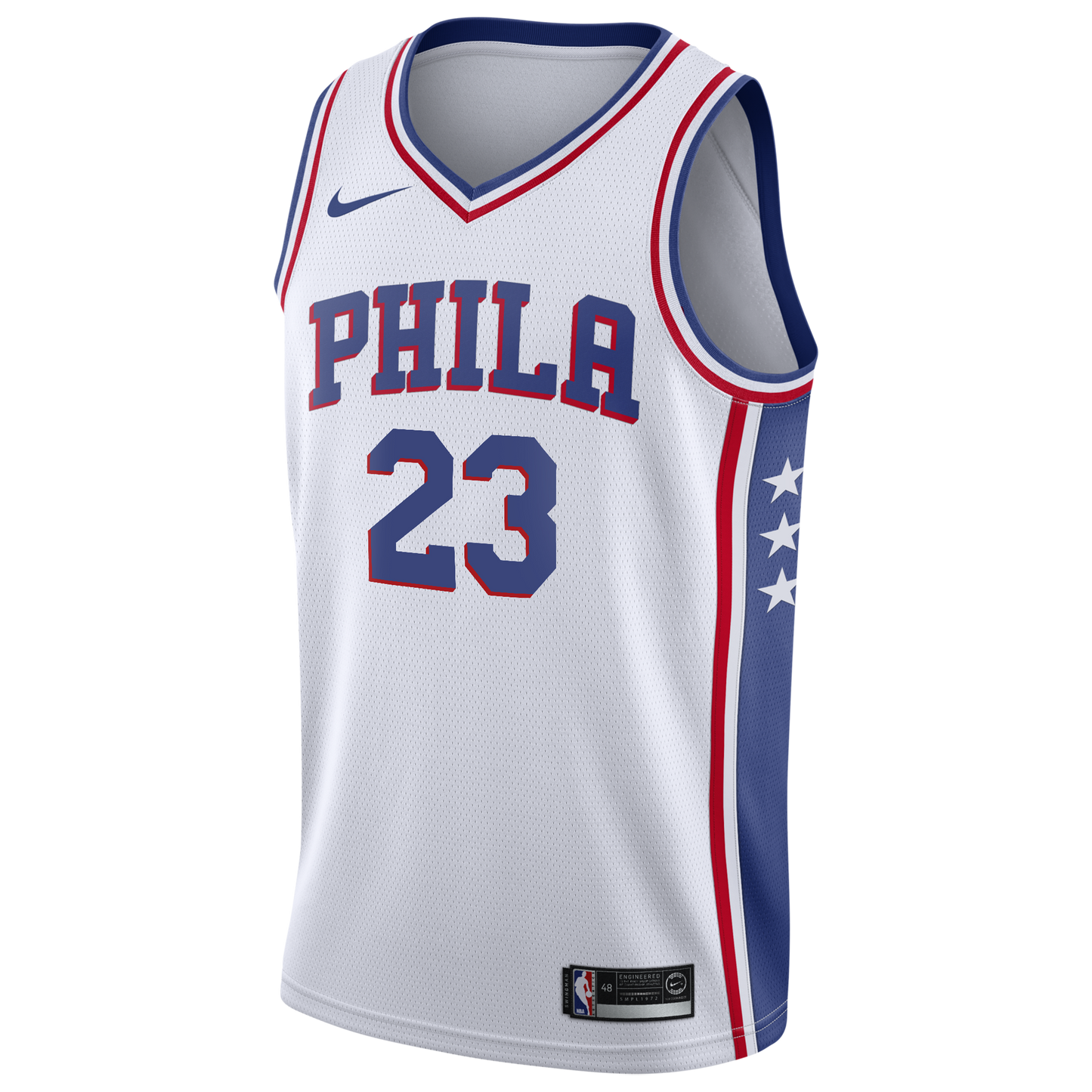 LeBron James Philadelphia 76ers Association Edition Swingman Jersey - White - Youth