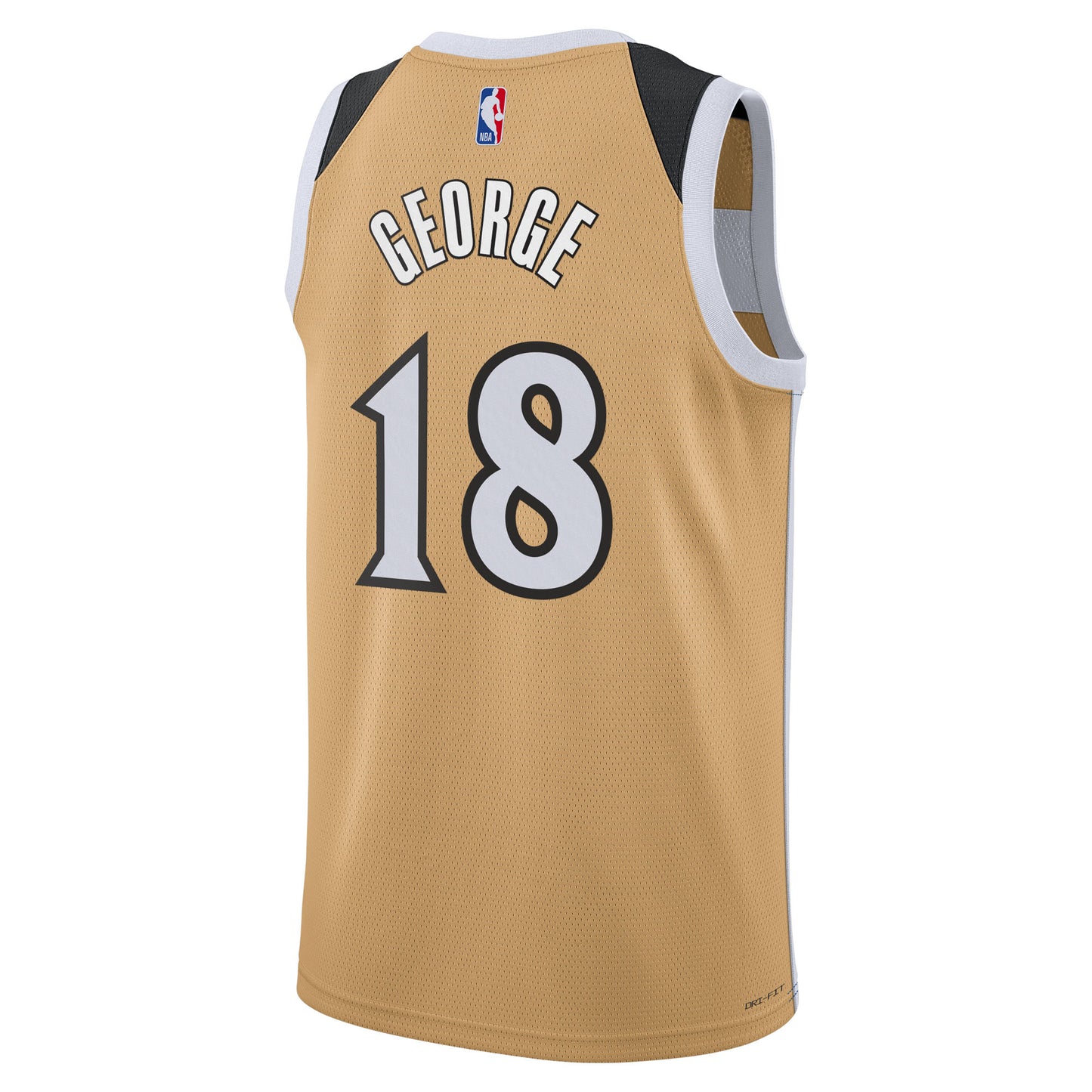 Kyshawn George Washington Wizards 2025/26 City Edition Swingman Jersey - Tan - Unisex
