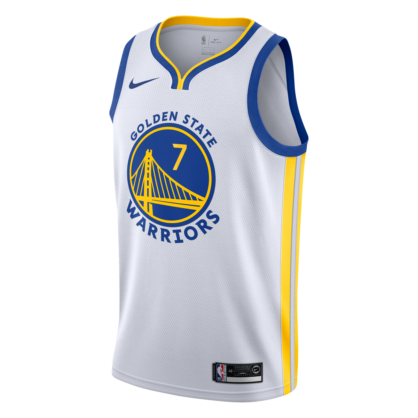 Kristaps Porziņģis Golden State Warriors Association Edition Swingman Jersey - White - Youth