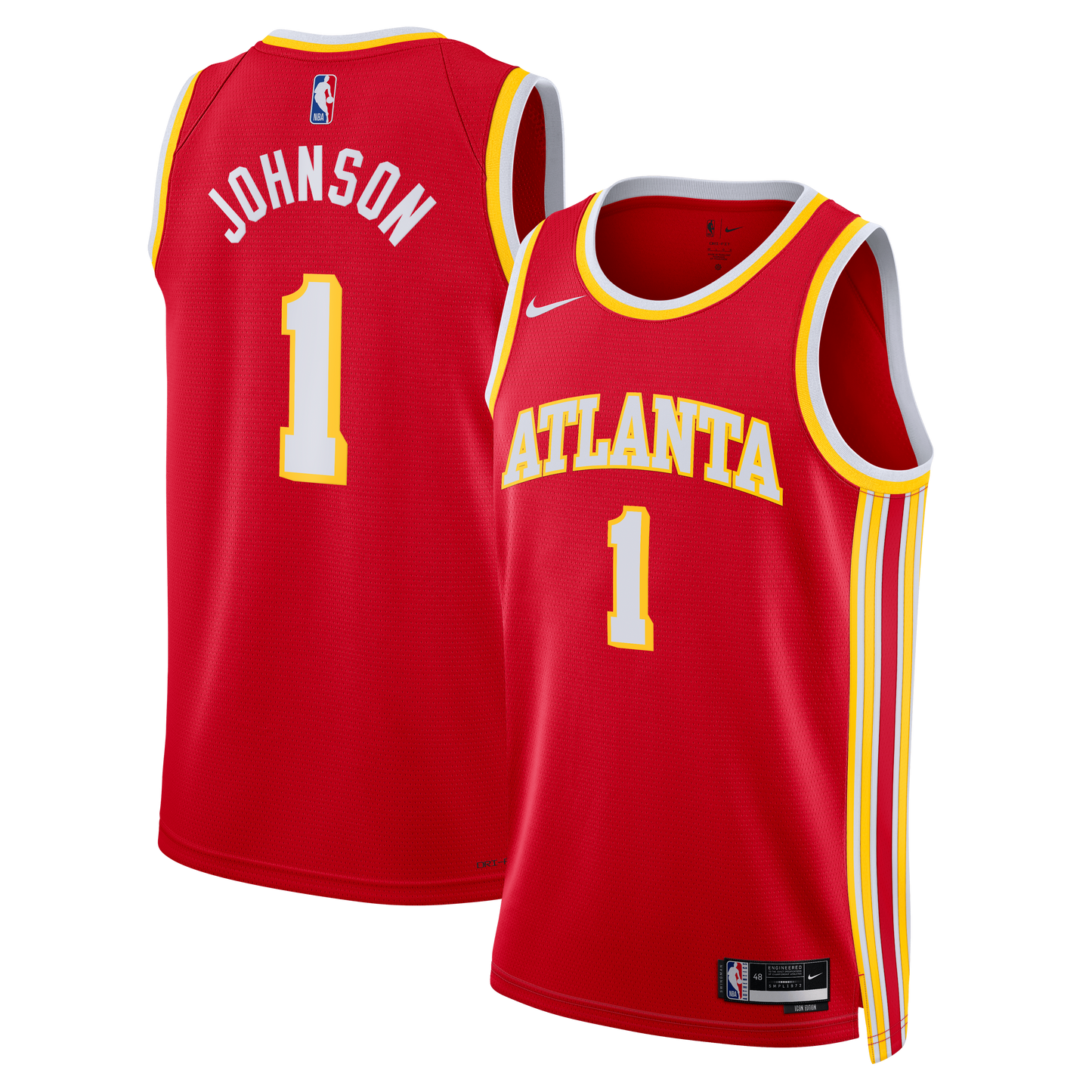 Jalen Johnson Atlanta Hawks Icon Edition Swingman Jersey - Red - Unisex