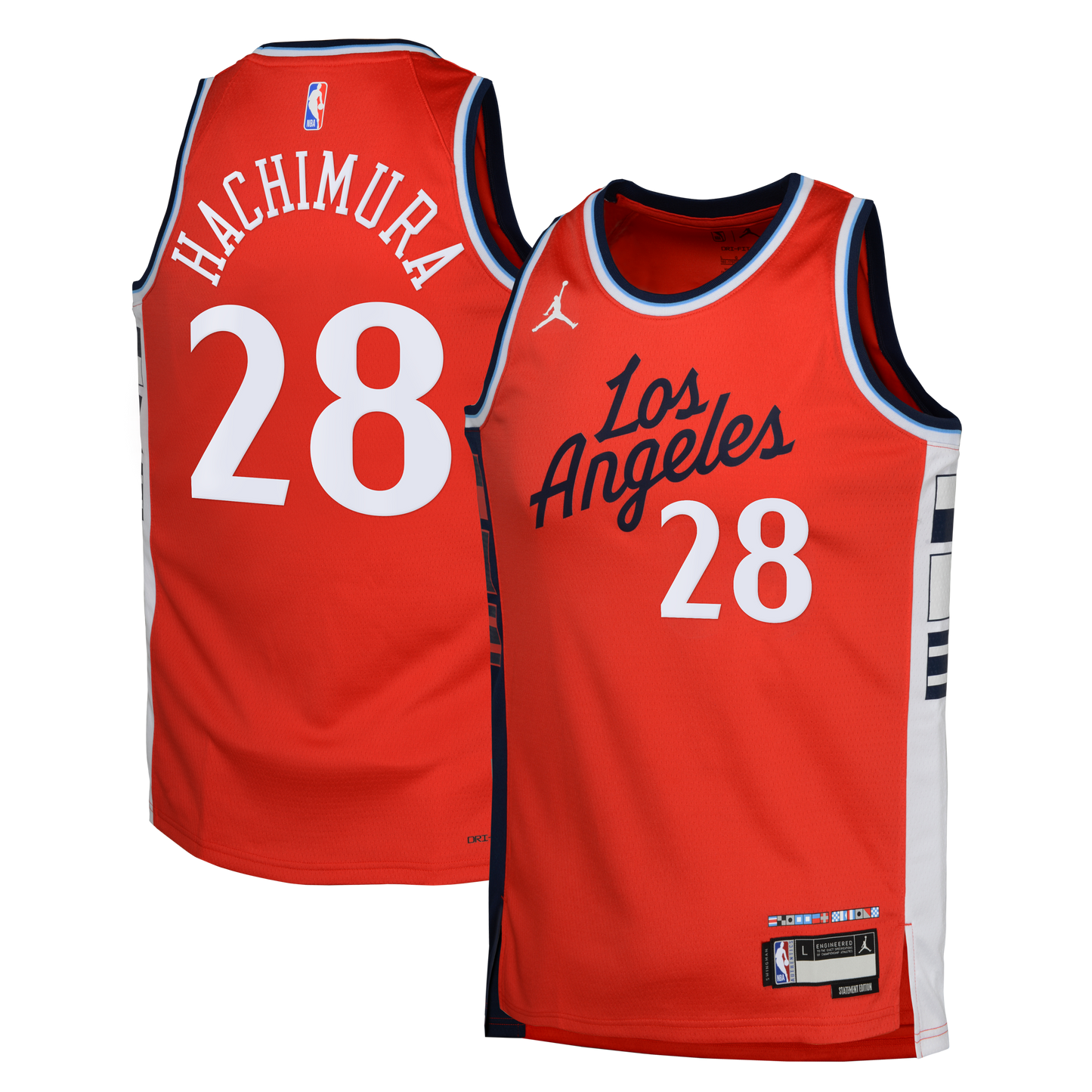 Rui Hachimura Los Angeles Clippers Statement Edition Swingman Jersey - Red - Youth