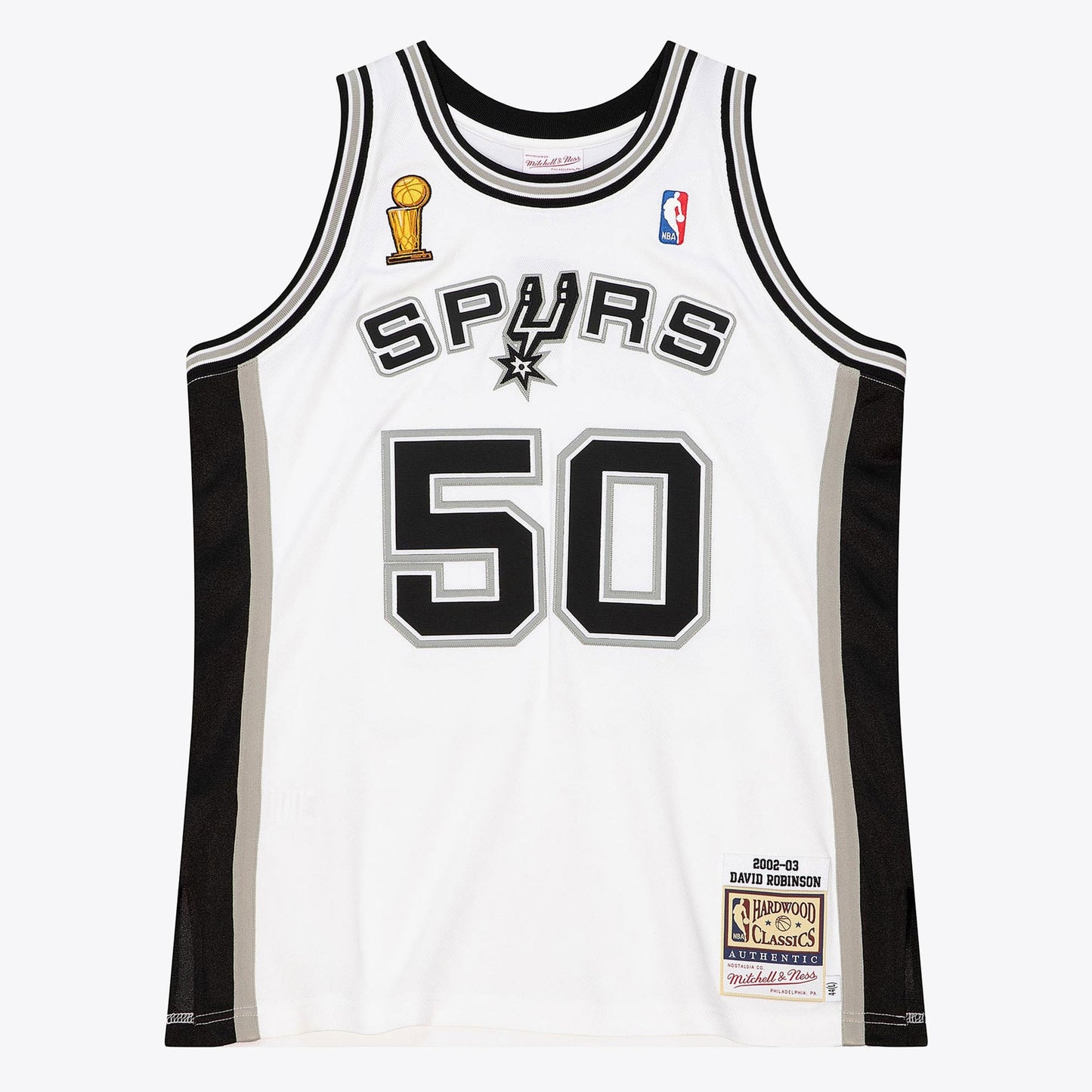 David Robinson San Antonio Spurs 2002 Finals Authentic Home Jersey - White