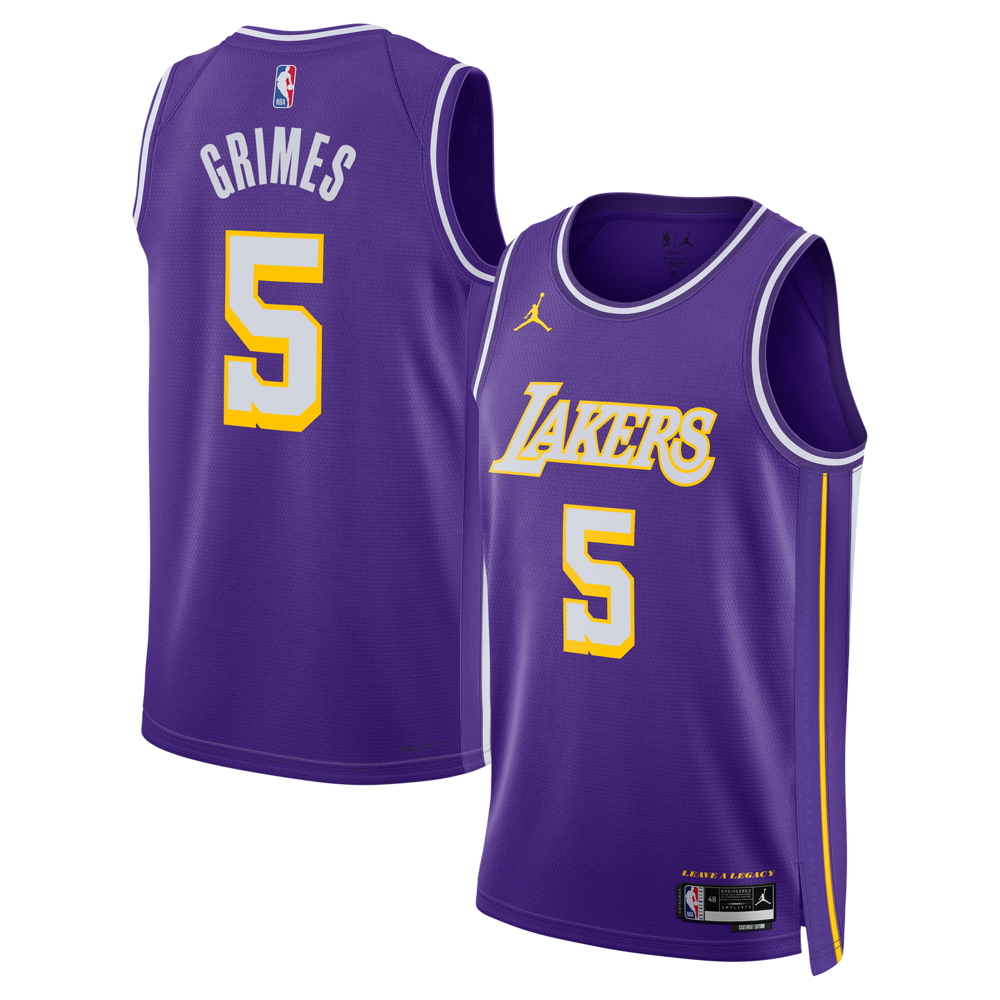 Quentin Grimes Los Angeles Lakers Statement Edition Jersey - Purple - Unisex