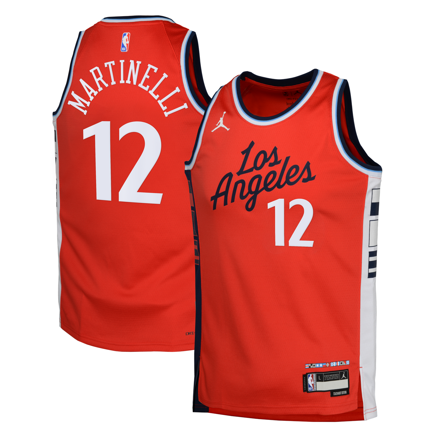 Nick Martinelli Los Angeles Clippers Statement Edition Swingman Jersey - Red - Youth