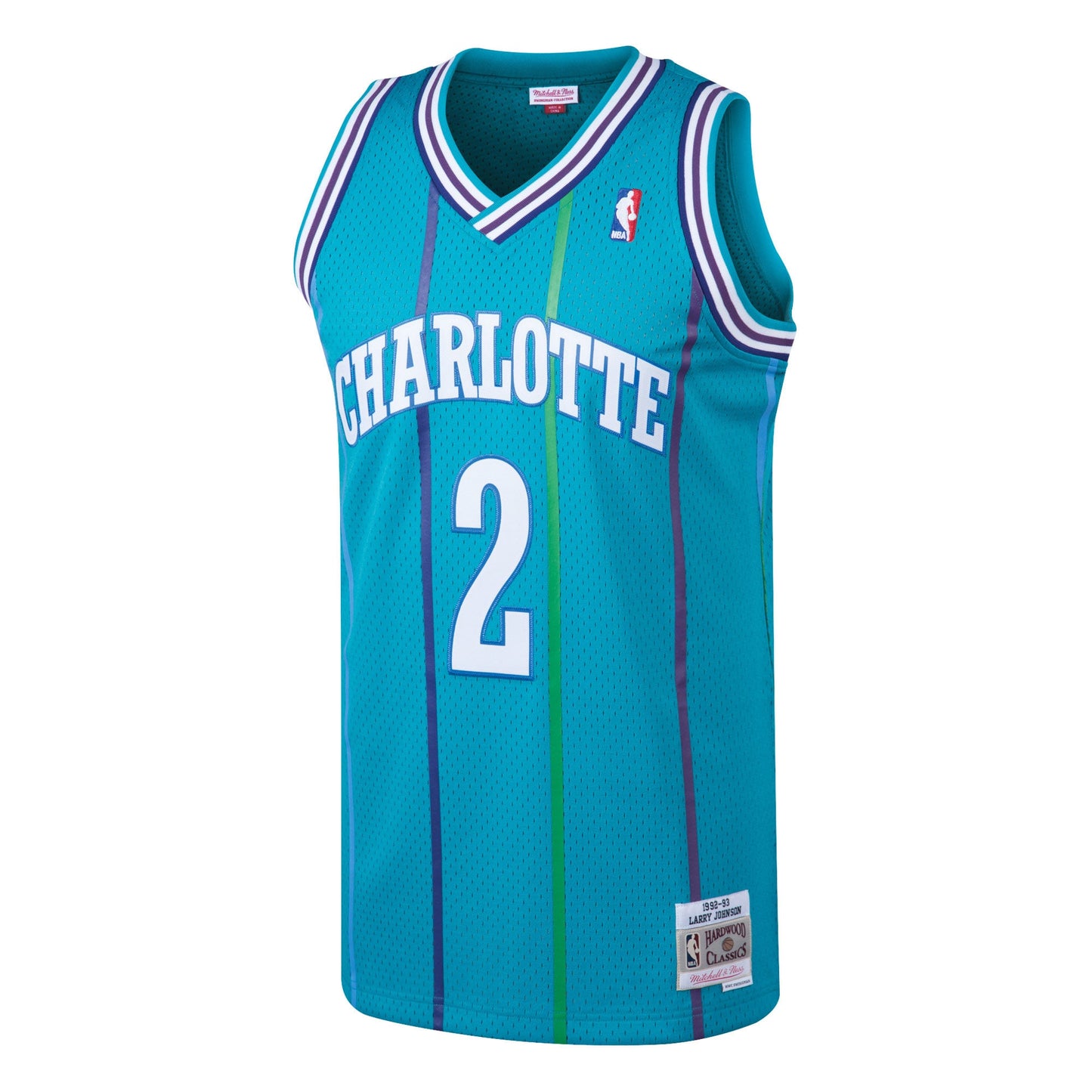 Larry Johnson Charlotte Hornets 1992-93 Hardwood Classics Swingman Jersey - Mens